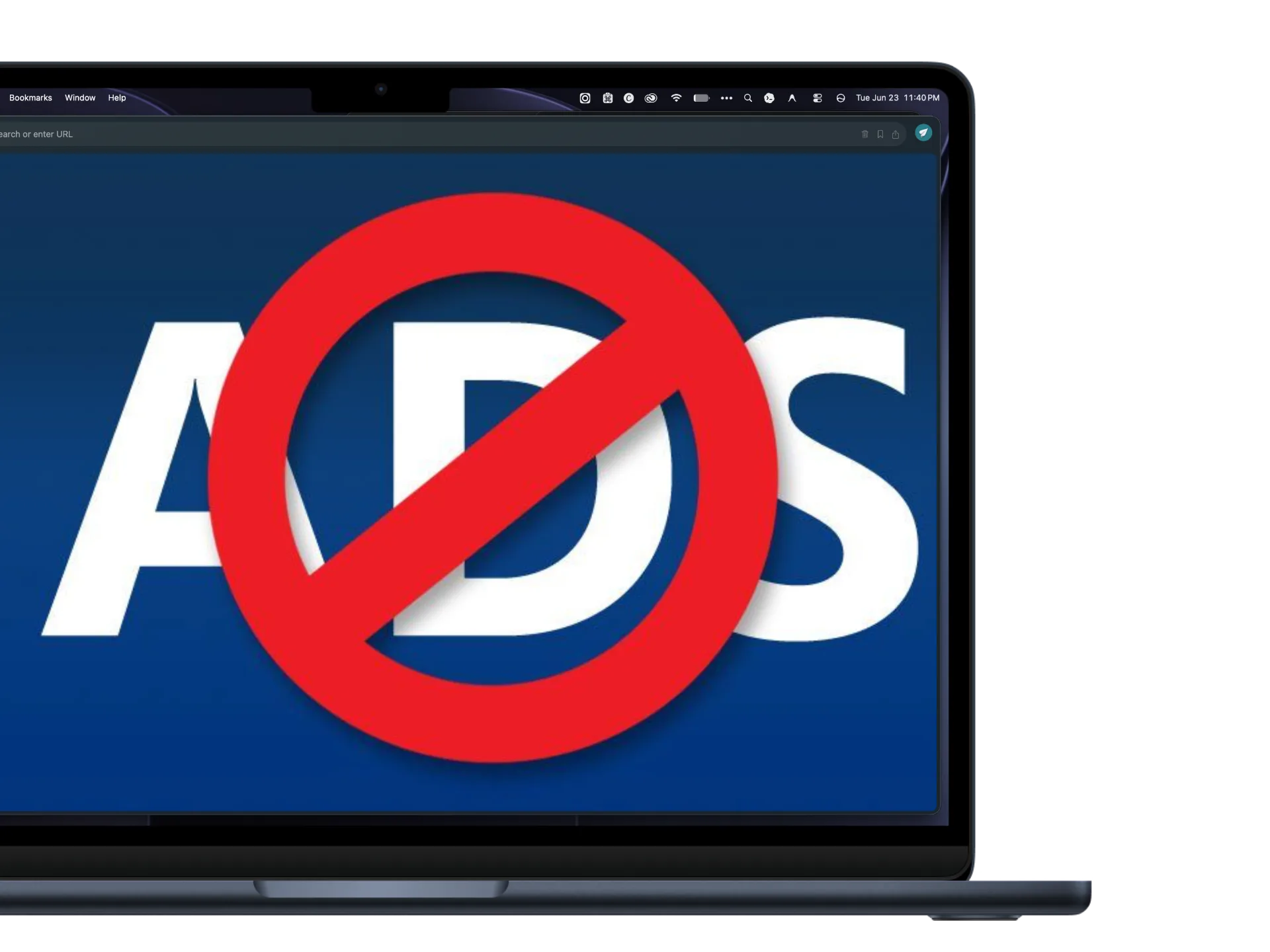 Breeze showing an ad blocking page visual